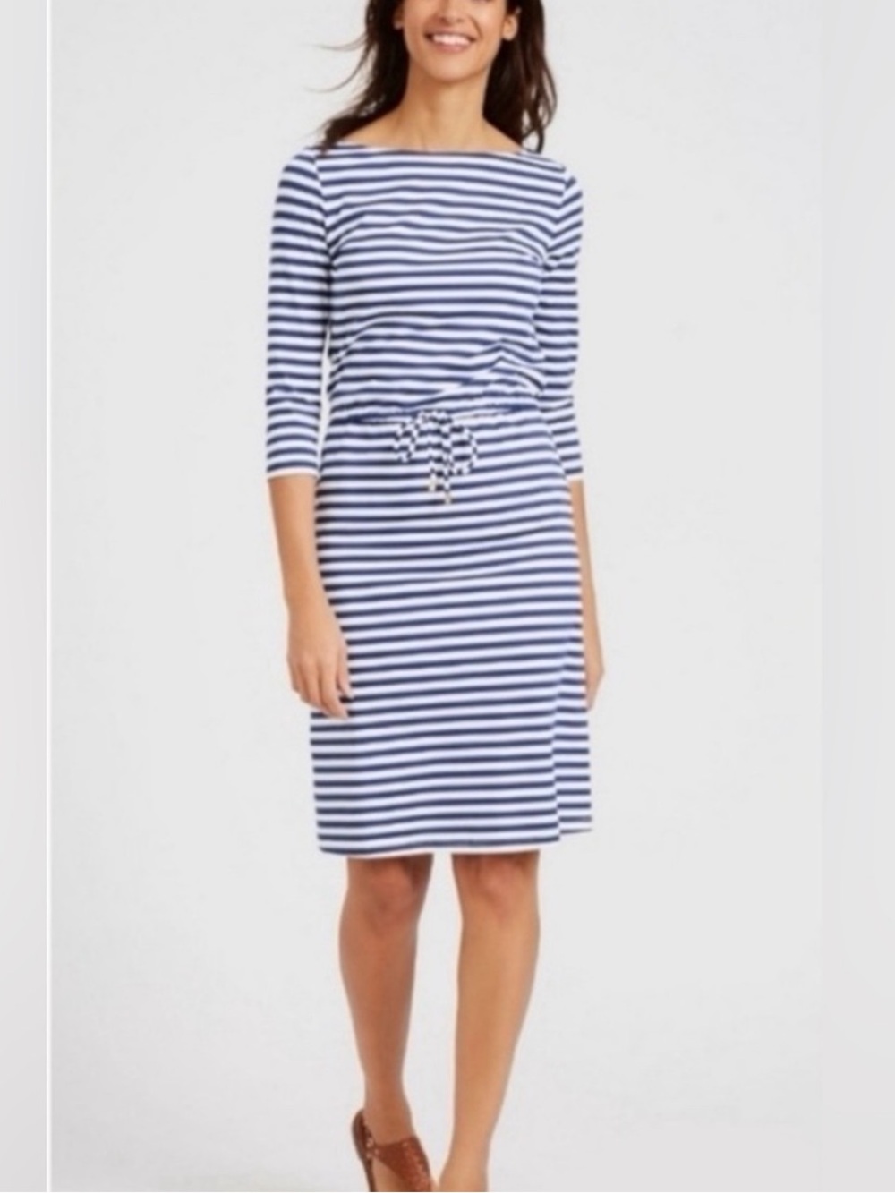 J. McLaughlin Navy & White Stripe Marianne Catalina Dress